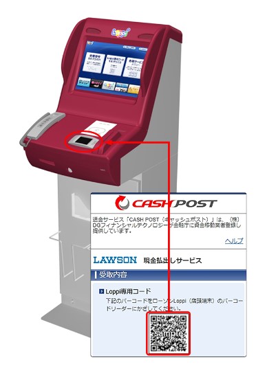 CASH POSTからOTOBANANA（オトバナナ）の報酬を受け取る手続きの画像